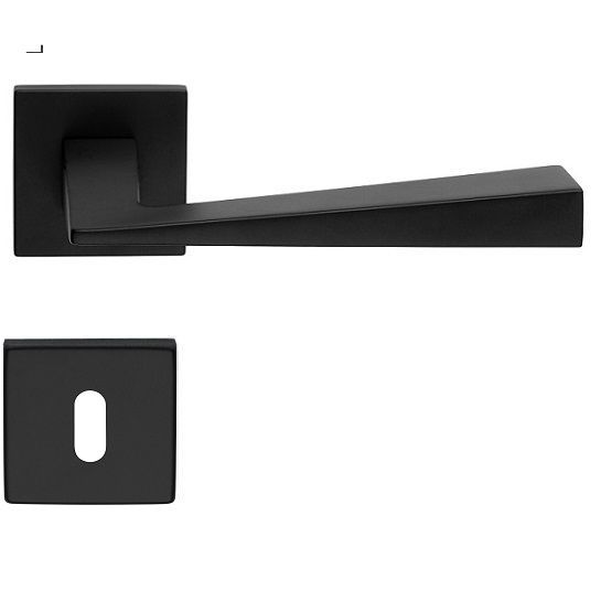 CONICA ZINCRAL handle set with roses 024 BB, mat black