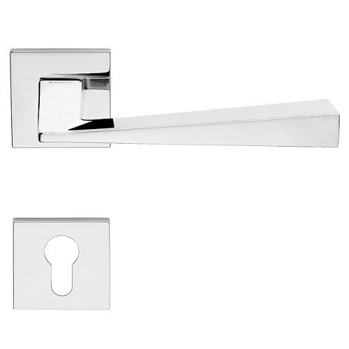 CONICA ZINCRAL handle set with roses 024 PZ, polished chrome