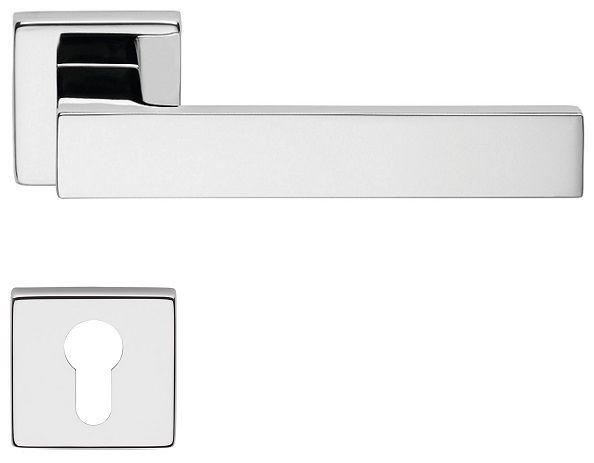 CORNER ZINCRAL handle set with roses 024 grt. PZ, polished chrome