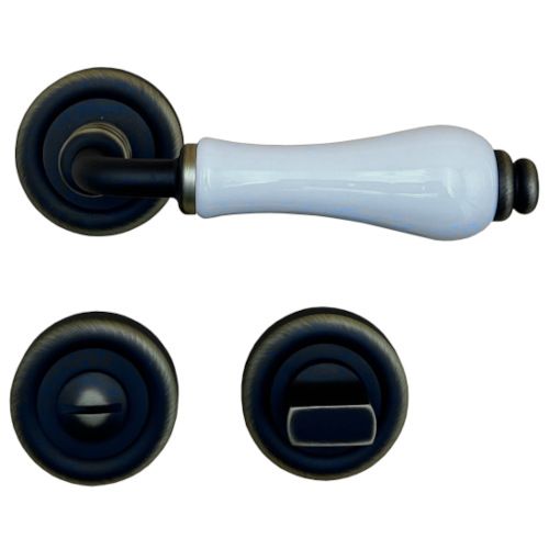 DALIA rokt./rozešu 103 grt.WC, misiņš matētas bronzas tonī + balts porcelāns