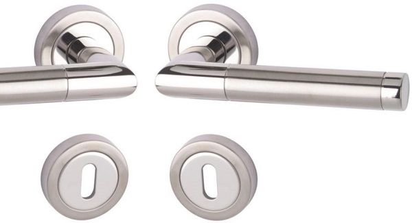 DALLAS II handle set with roses BB, st.steel Bicolor
