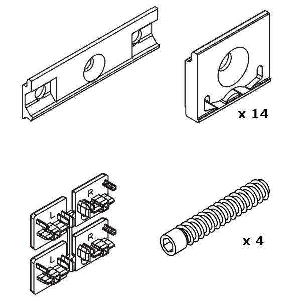 DIVIDO H DS3/DS4 sliedes fiksācijas garnitūra