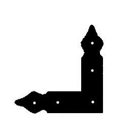 Corner angle 300 Z for windows 100, black