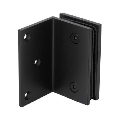 Shower angle connector ECONOMY - wall/glass, black matt
