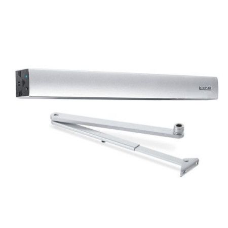 ECturn durvju automātikas komplekts ar vērējroku, sudraba krāsa