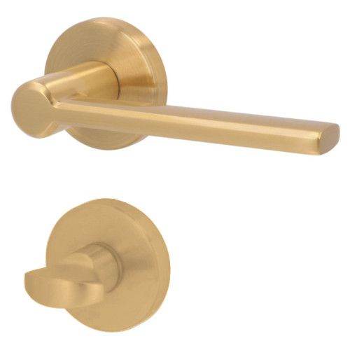 ELIO-R handle set with roses WC/8mm, brass matt