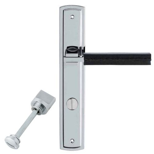 ELLE PELLE rokt./uzliku grt.WC 233NT, misiņš hromēts+melna āda