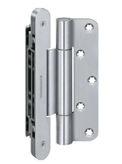 Heavy-duty hinge VARIANT Compact Planum VN 2927/160, stainless steel