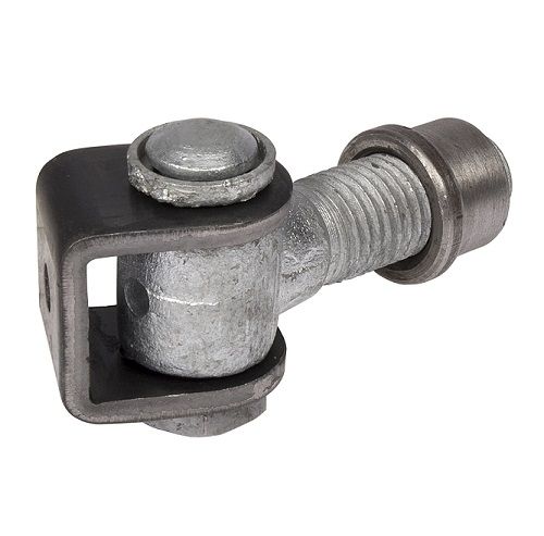 Vandal-proof hinge, 67x45mm, black RAL 9005