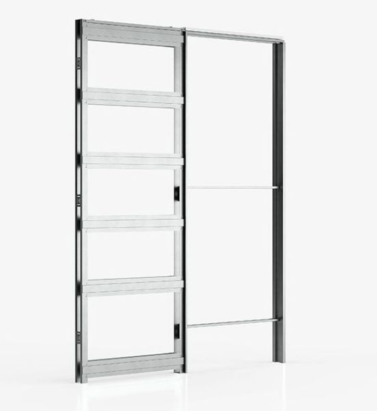 EVOKIT komplekts vienvērtņu durvīm - siena 107mm, atvērums 600/700/800 x 2000/2100mm