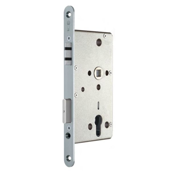 FH 61 PZ 65/72/24/9 mortise lock for emergency doors EN179 / 1125, function B+ Plug-in-key REVERSE, stainless steel, RIGHT