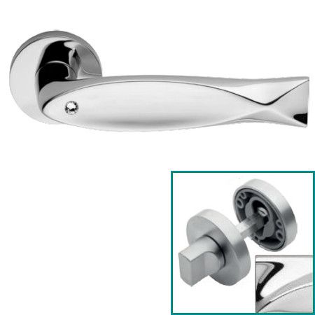 FISH CRYSTAL rokturu/rozešu 023grt.WC 233NT, misiņš pulēti hromēts