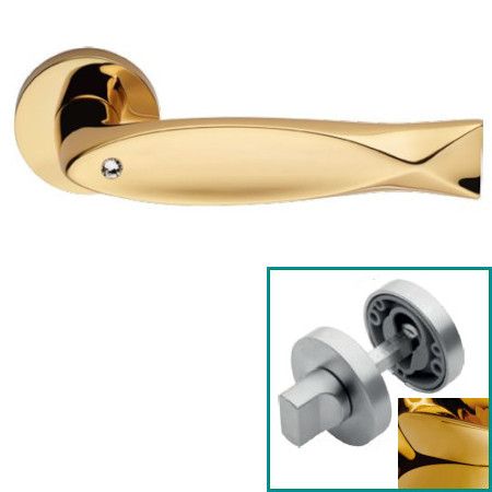 FISH CRYSTAL rokturu/rozešu 023 grt.WC 233NT, misiņš pulēti zeltīts