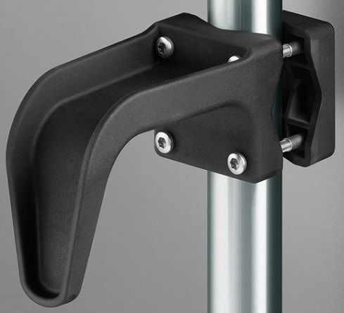 Hands-free forearm door opener for pull handles
