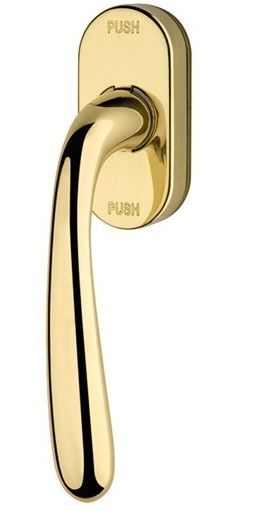 GARDA window handle with SMARTBLOCK function, polished brass