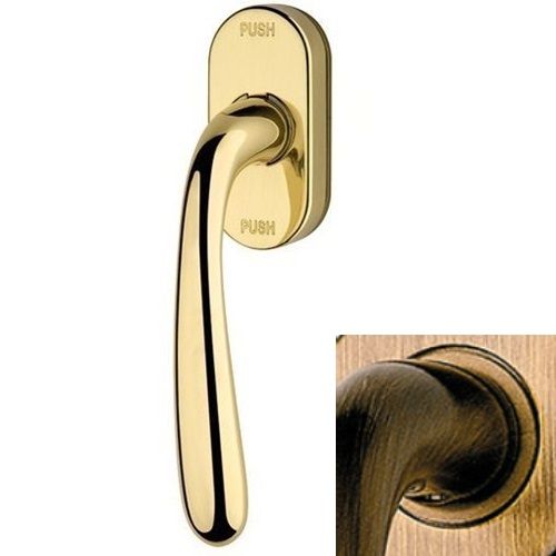 GARDA window handle with SMARTBLOCK function,bronzed brass