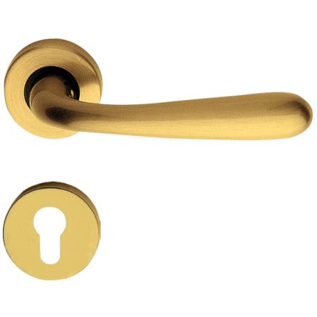 GARDA handle set with roses 101 PZ, satin brass