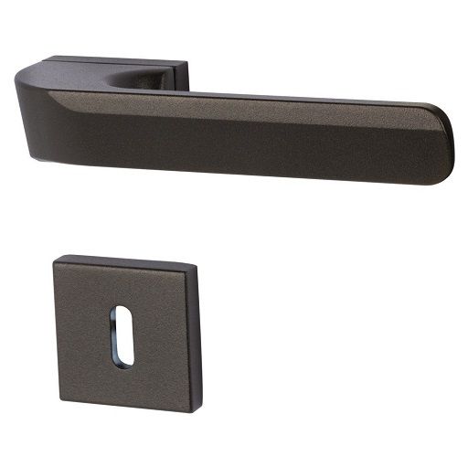 GLORY Quad-R handle/rose set BB, textured matt, blackened