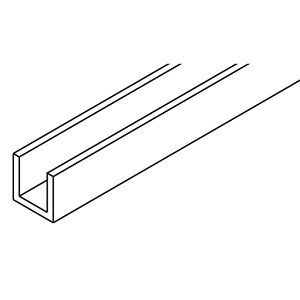 Grīdas vadsliede, U-forma 20x20x3 mm, anodēts alumīnijs (cena par 1 metru)