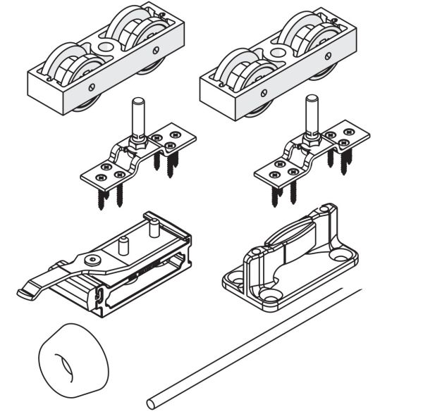 JUNIOR 80 Z, bīdāmo durvju grt.1 vērtnei, bez sliedes