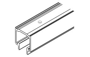 HAWA 16853 Variofold/Centerfold sliede, caurumota, anodēta (cena par 1 m)