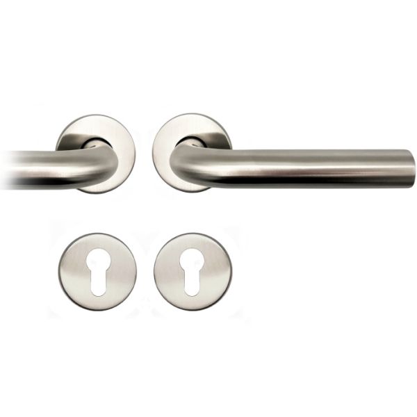 1485 APOLLO handle set with roses PZ, class 3, st.steel
