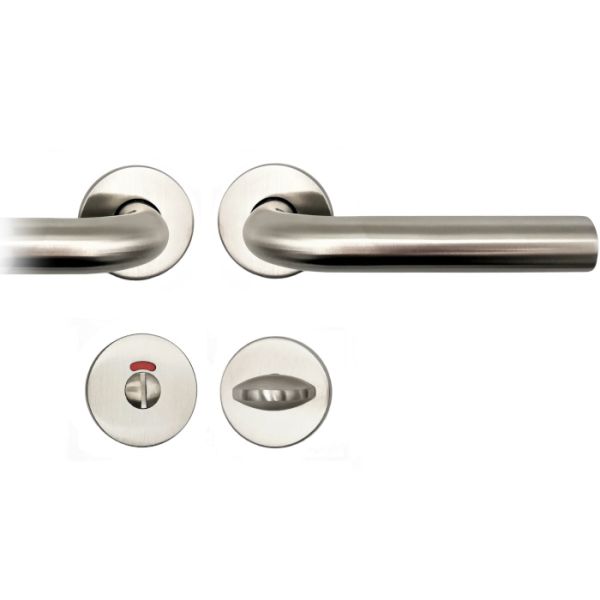 1486 APOLLO handle set with roses WC, class 3, st.steel