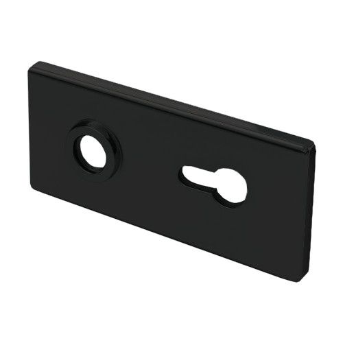 Taisnstūra formas nosegvāku komplekts slēdzenei D68XW00 PZ, melns RAL9005 (062)