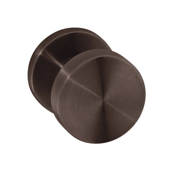 IN.00.092 Fixed doorknob on round rose, chocolate PVD (TCO)