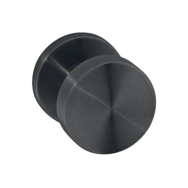 IN.00.092 Fixed doorknob on round rose, black PVD (TB)