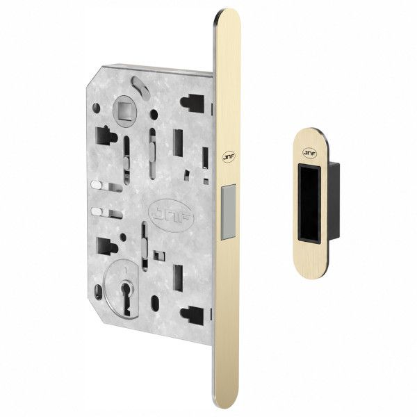 IN.20.877 Magnetic lock BB90/50 with strike plate, Italian standard, champagne PVD (TCP)