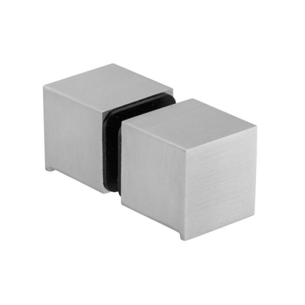  IN.75.040 Double door knob 30x30 mm, with antivandalism fixing, stainless steel satin
