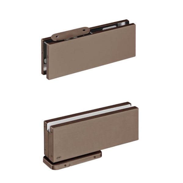 IN.81.203 Ass eņģu sistēma ar hidraulisku aizvērēju, nerūsējošais tērauds PVD šokolādes brūnā tonī