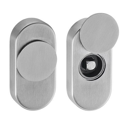 Skylight handle rose with cover, stainless steel