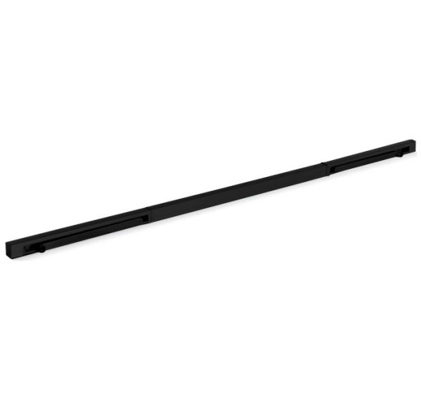 Double BG guide rail with door closing coordinator TS 3000/5000 ISM, black RAL9005