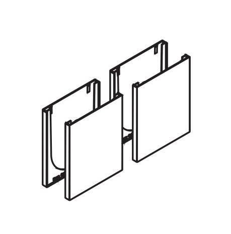 Nosegplāksnes (4 gab.) Junior GP stikla stiprināšanai, kantaina, alumīnijs F1