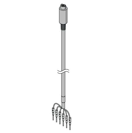 Cable ZEM FZ-KA-0F-4.0, Type F, with a plug connection, length 4 m, sash side, to combine with a type B cable
