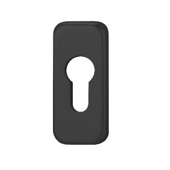 KETO 812 Key rose for framed doors, PZ, 9 mm, aluminium F14 black RAL9005