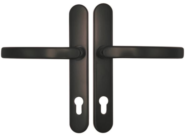 KRONOS 2000 Security handle set with backplates handle/handle PZ 8/92mm, aluminium F5