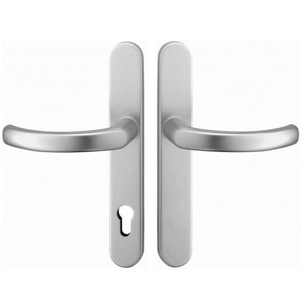 KRONOS 2000 drošības garnitūra ar abpusējiem rokturiem, 92mm PZ/BAC, alumīnijs dabīgā tonī F1