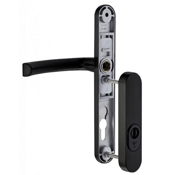 KRONOS ES1 2000ZA Kombinētā rozetes/uzlikas drošības grt.2207/7258  ar cilindra vairogu, PZ/92mm, melna F14