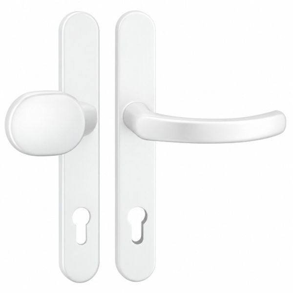 KRONOS 2000 Security backplates handle/knob K22, 8/92mm, aluminium white F12 | SBUNPARTNERI.lv
