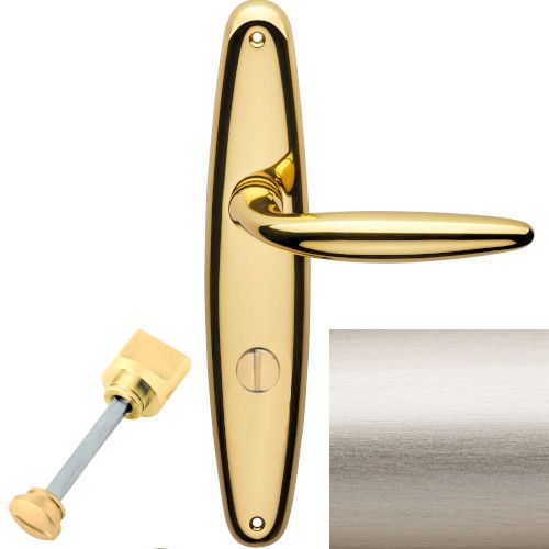 KUBA handle set with backplates WC/78mm 233NT, satin nickel