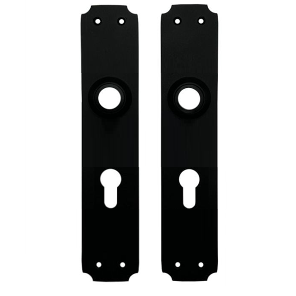 KURZEME set of backplates PZ 72mm, 240x48x2mm, black steel