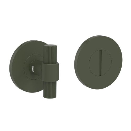 LINEA COLORS WC roses with button, spindle 6/8mm, without indicator, aluminium green oxid