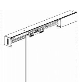 LEVOLAN 60 bīdāmā sistēma ar sienas montāžu stikla d. līdz 2450mm, alumīnijs EV1