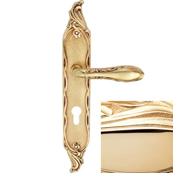 LIBERTYhandle/rose set. PZ/72mm,gold plated