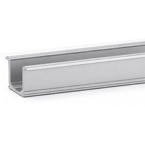 LITE FOLD floor track 18x14 mm, 4000 mm, aluminium anodised