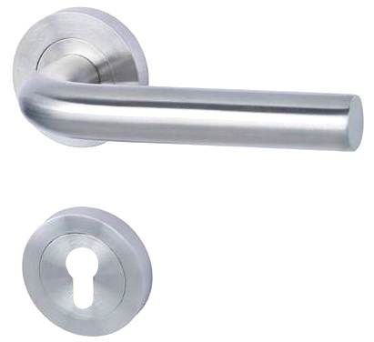 Liverpool II-R handle set for fire-proof doors, PZ, BK3 FS, stainless steel