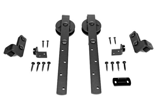 LOFT roller set for wooden leaf, without Soft-Stop, black